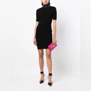 Versace Studded Wool Blend Dress